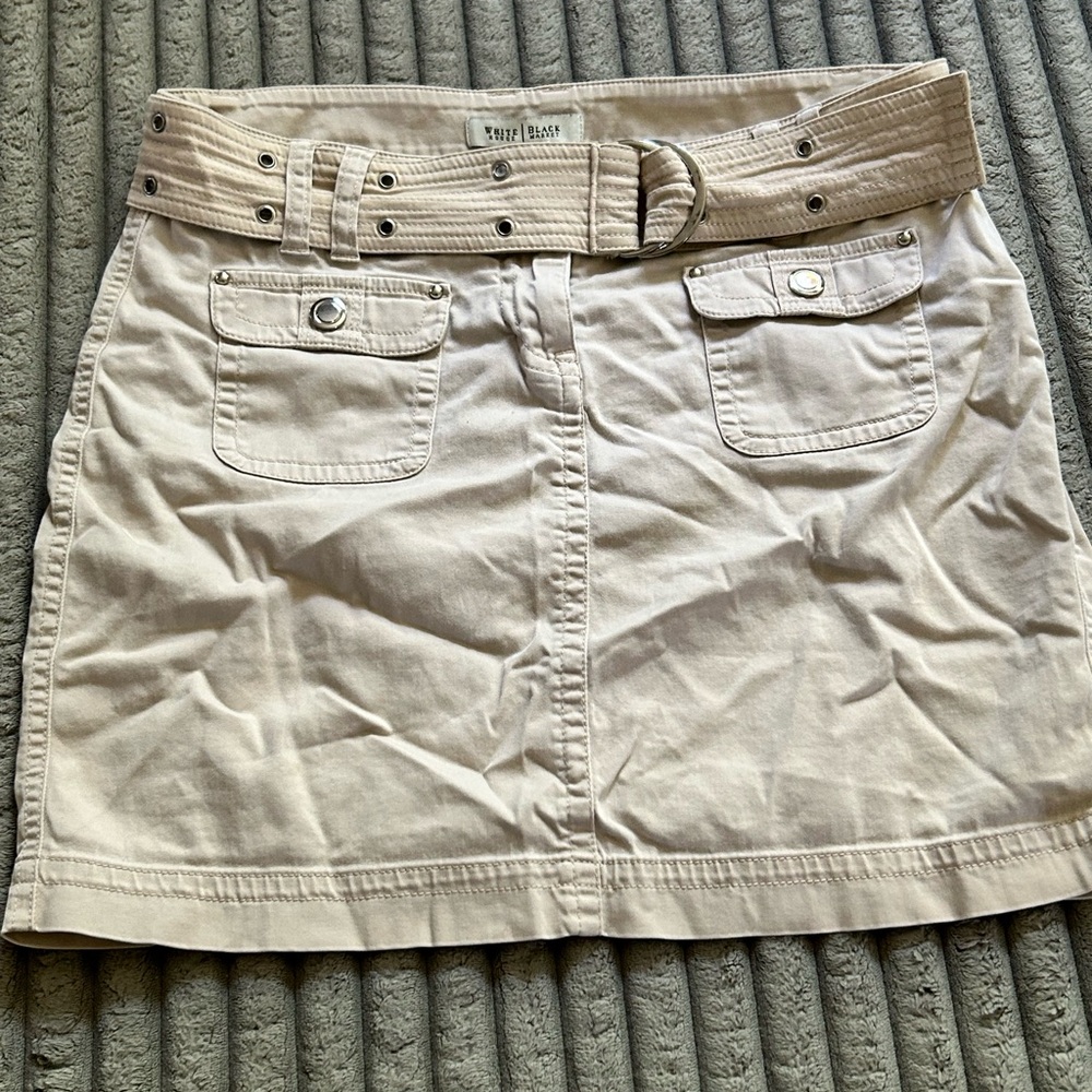 White House Black Market Khaki Mini Skirt